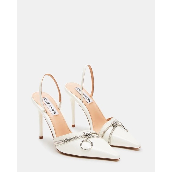 Steve Madden Shoes - Steve Madden Dipper Ice Leather Slingback Heels Pointed Toe NWB 8